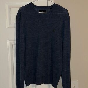 All Saints Dark Blue Crewneck Sweater